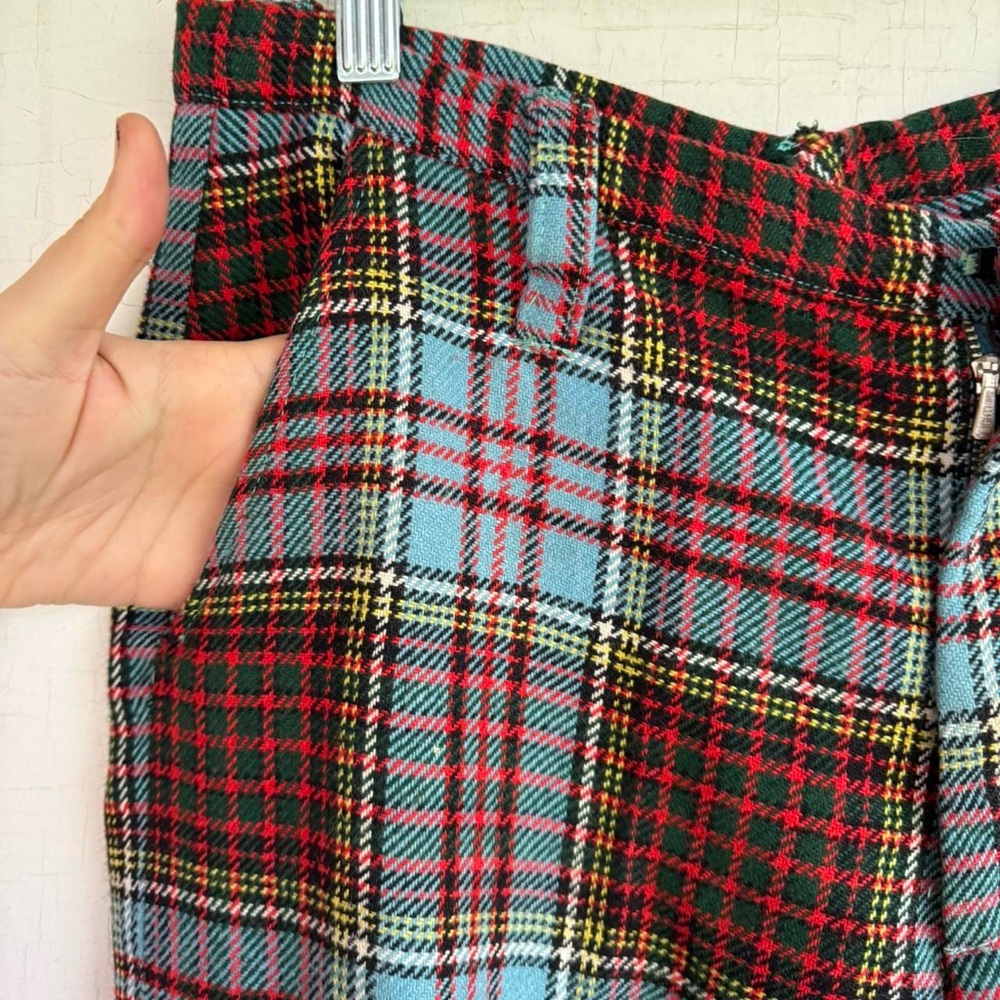 Vintage 50s/60s blue and red plaid handmade trousers - Picture 5 of 8